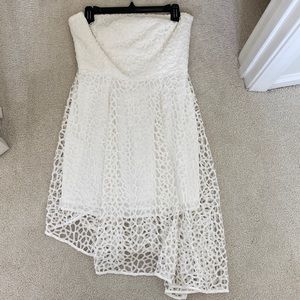 White Lace asymmetrical dress